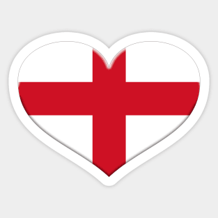 I Love England - Heart St. George Cross Sticker